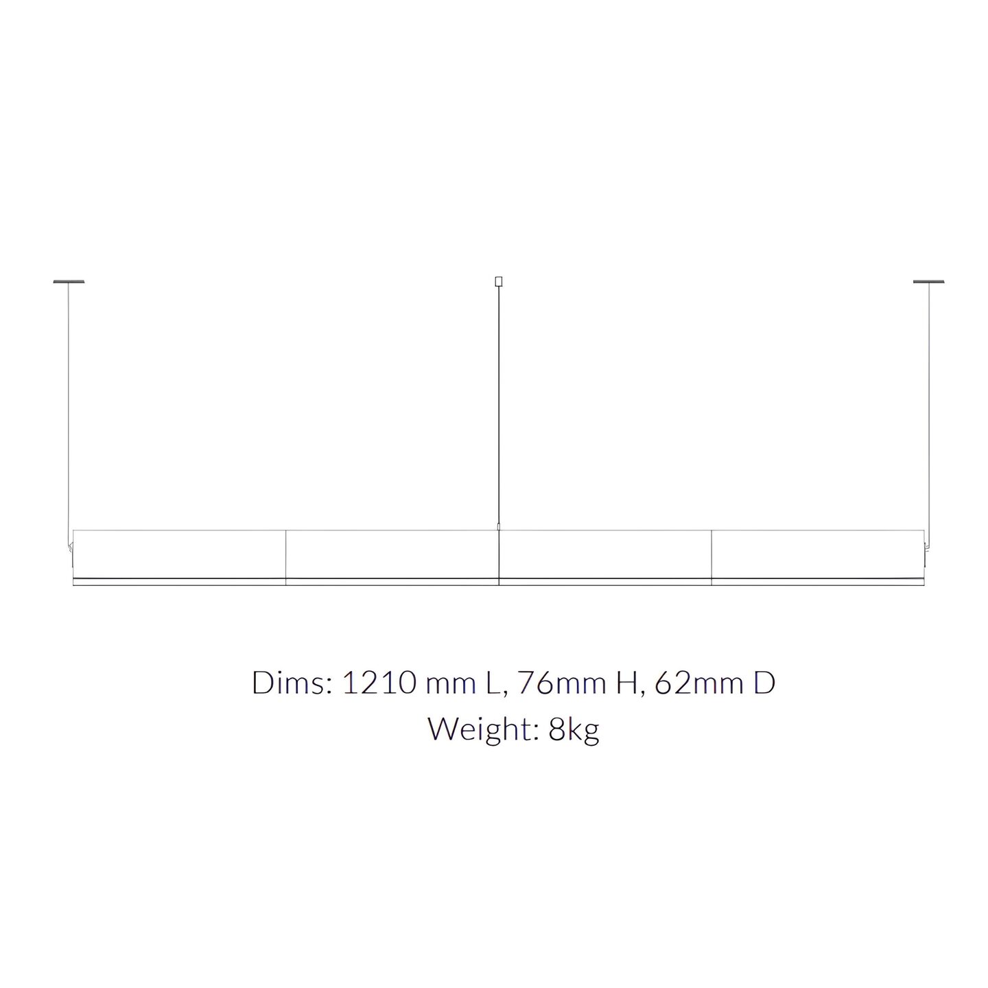 Form Ellipse Linear 121 Black Chocolate